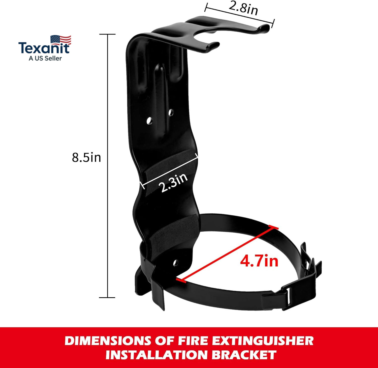 2 Pack Fire Extinguisher Brackets, 5 LB Fire Extinguisher Wall Mount Bracket, Me