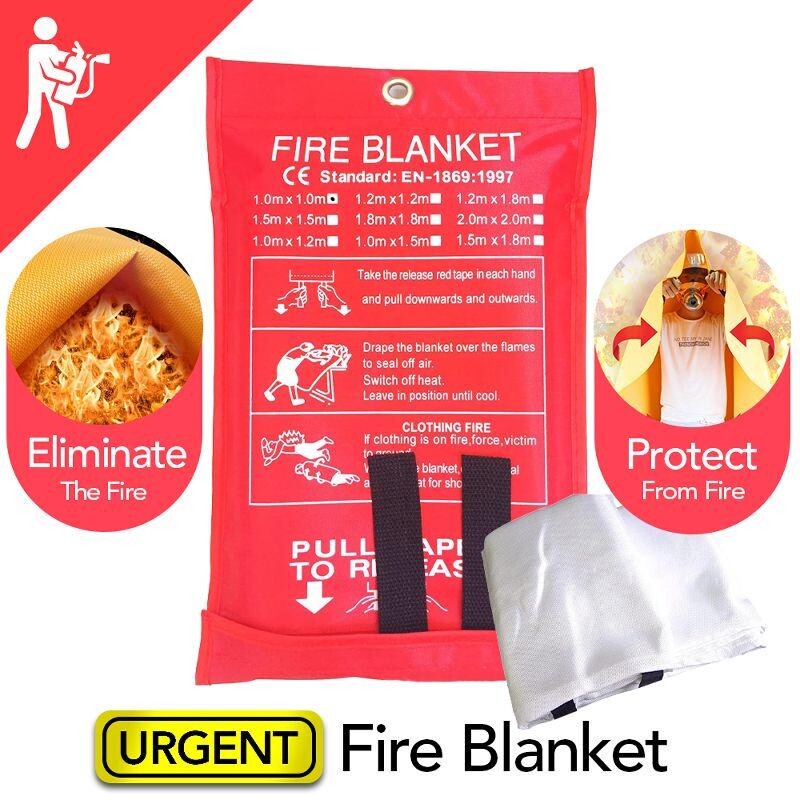 Premium Fireproof Emergency Blanket Flame Retardant, Heat Resistant, Durable Ess