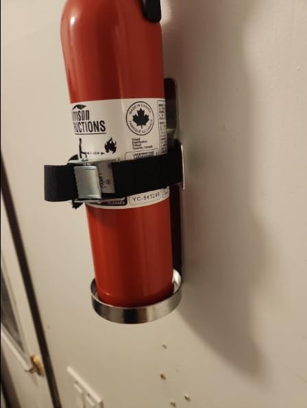 Fire Extinguisher Mount,Wall Mounted Bracket,Compatible with 2.5 lb Fire Exti…