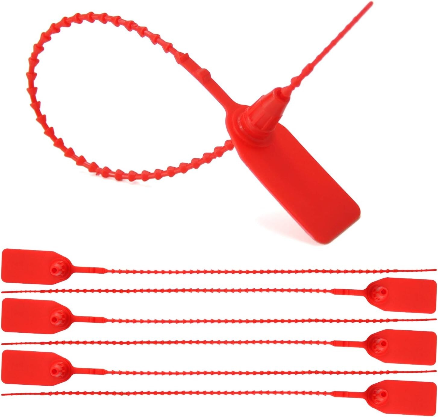 Self-Locking Red Tamper Seals 250mm – Versatile Security Tags Pack of 1000