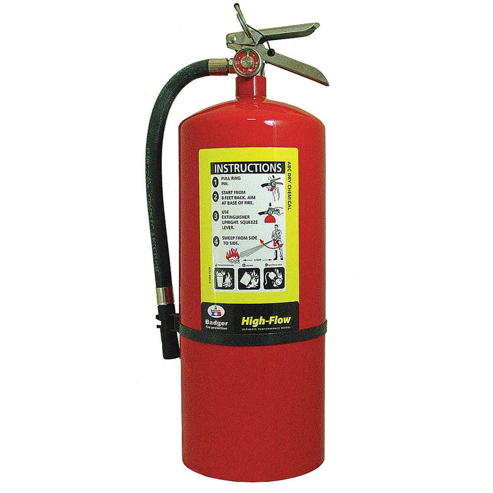 BADGER B20M-1-HF Fire Extinguisher,Steel,Red,ABC 20JK26