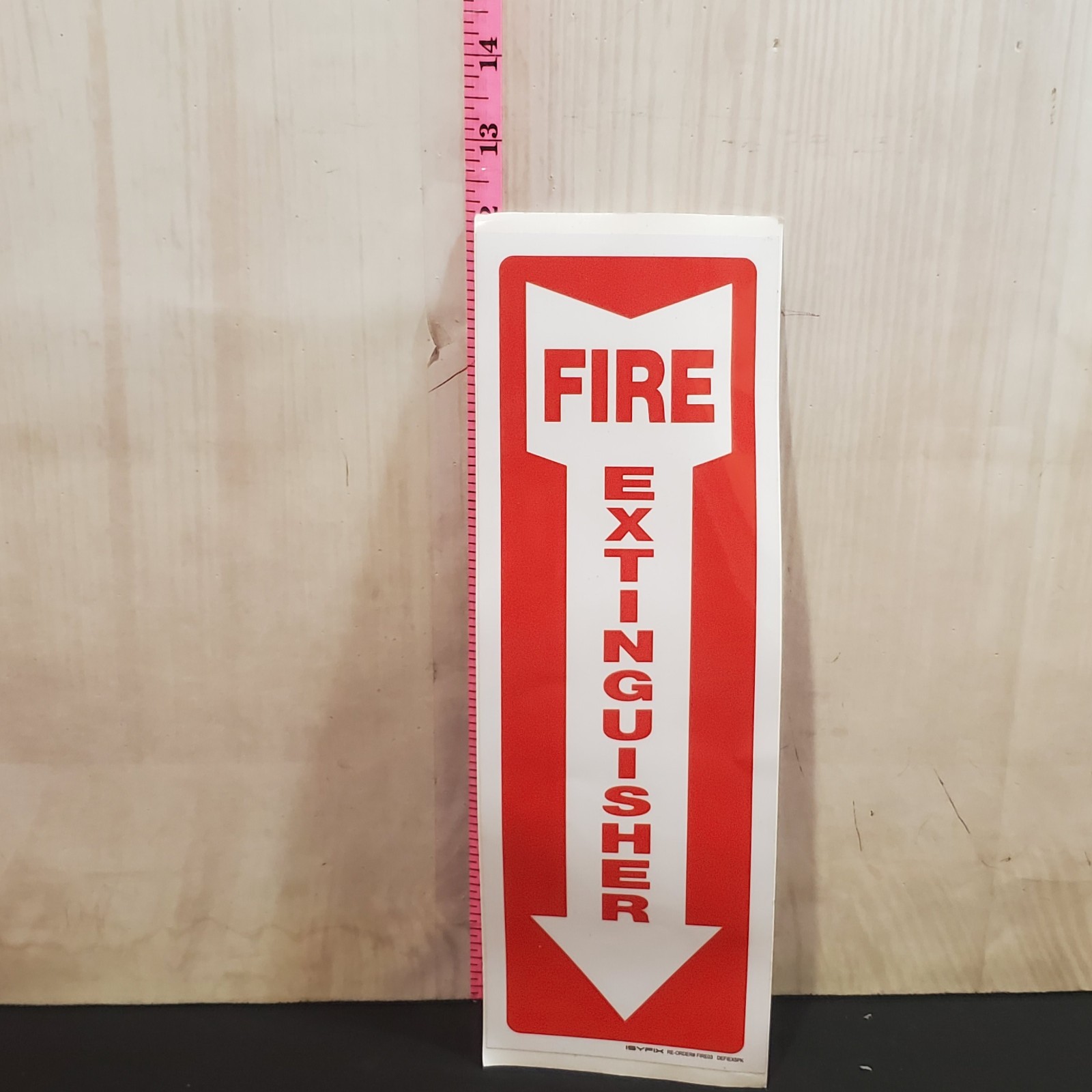 4) Fire extiguisher extinguishers Stickers Sticker 12 x 4 Inches