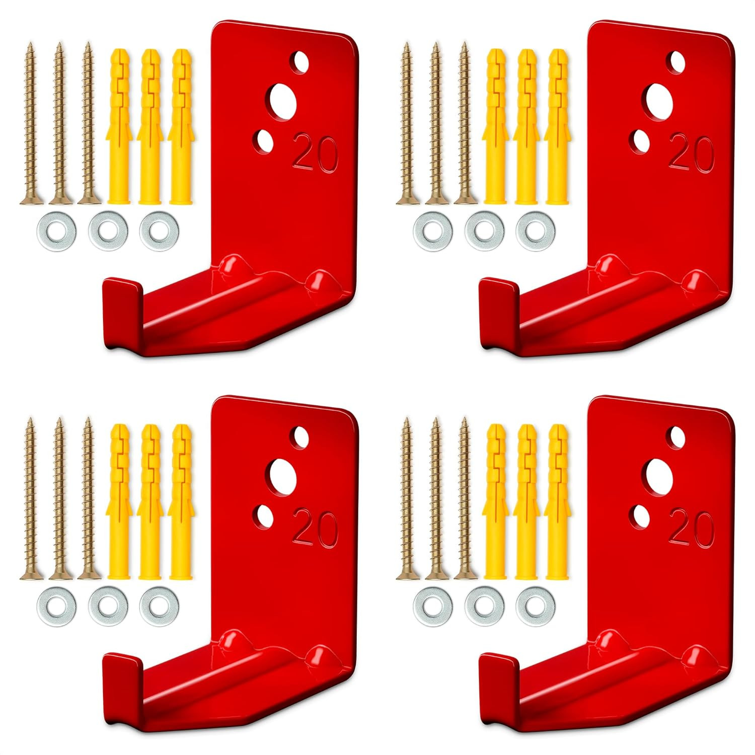 Fire Extinguisher Mount Brackets Set of 4, Heavy Duty Wall Mount Hook 2.36 x 1.5