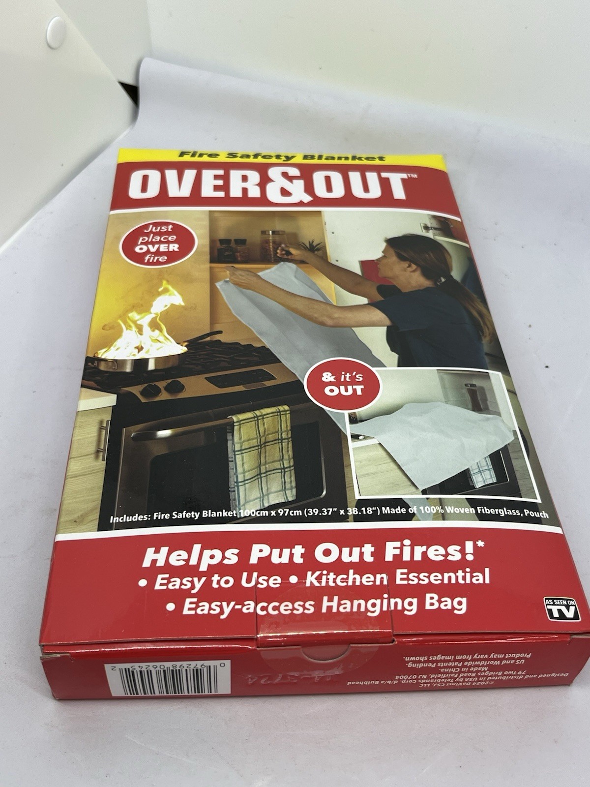 Fire Safety Blanket Over and Out (AS SEEN ON TV) 39.37″ x 38.18″