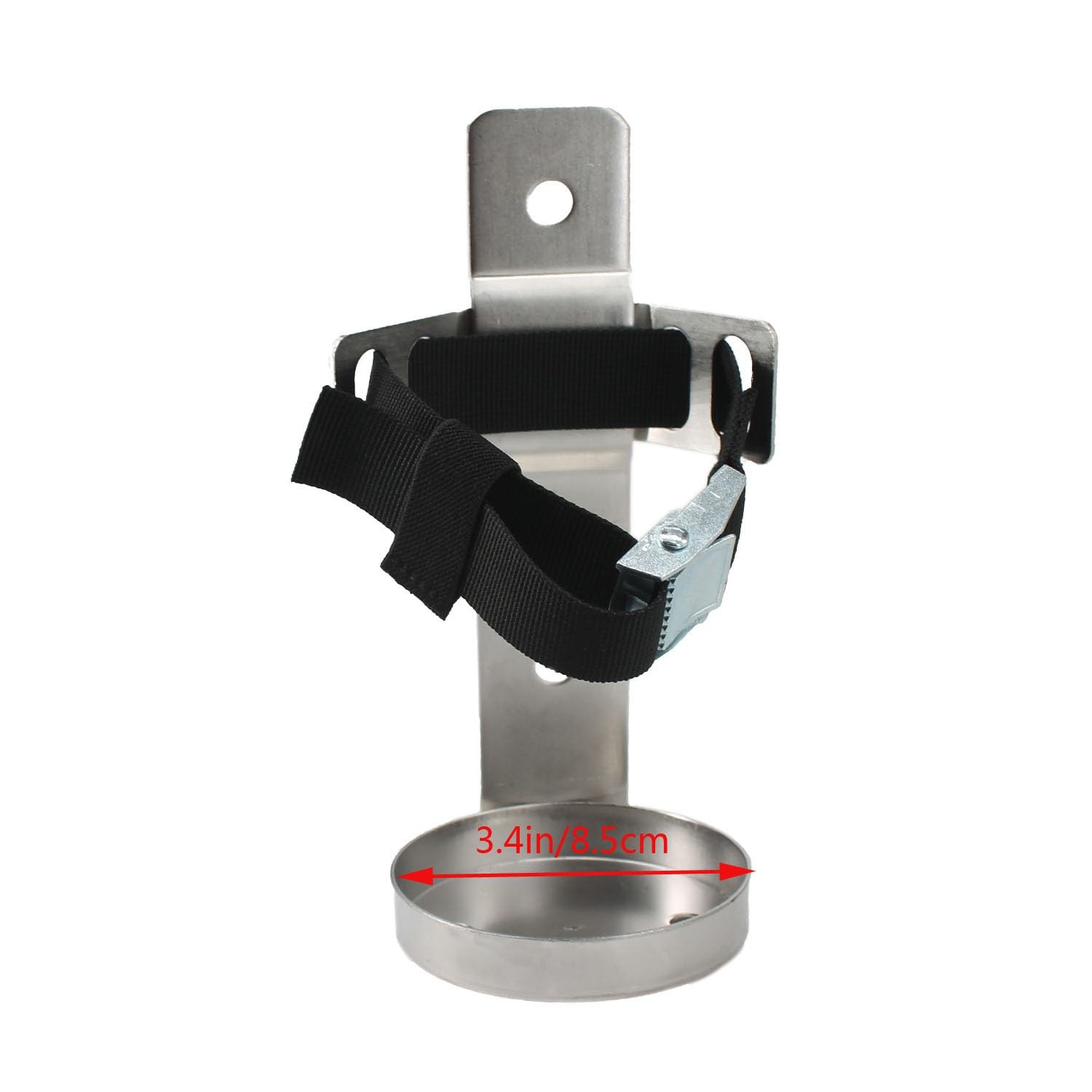 2 PCS Fire Extinguisher Mount Wall Bracket Fits 2.5lb Stainless Steel Holder