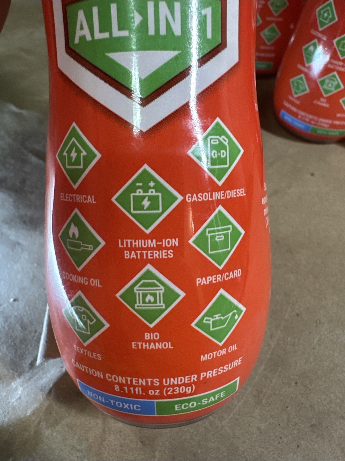 6x LifeSafe StaySafe Portable Fire Extinguisher Spray For Home & Travel