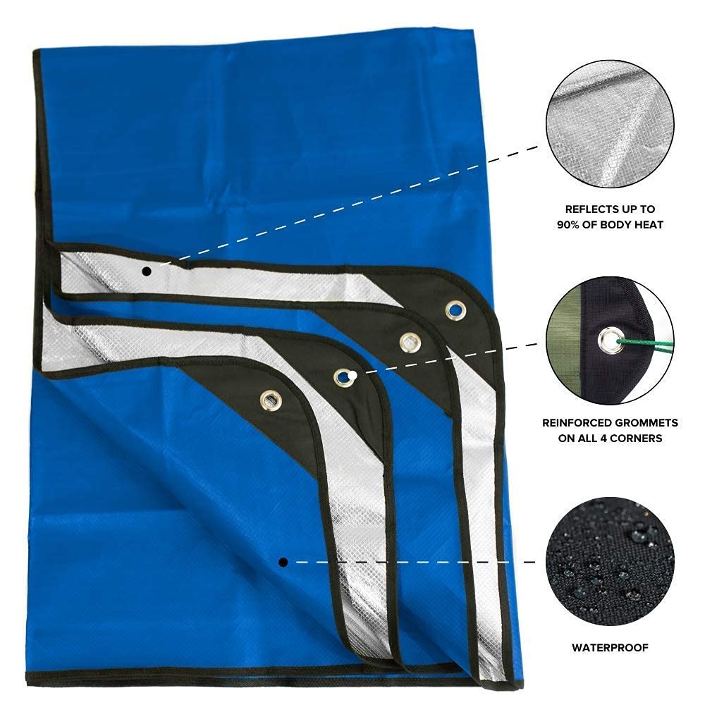 AllWeather Outdoor Survival Blanket, Thermal Emergency Blanket, Reflective He…