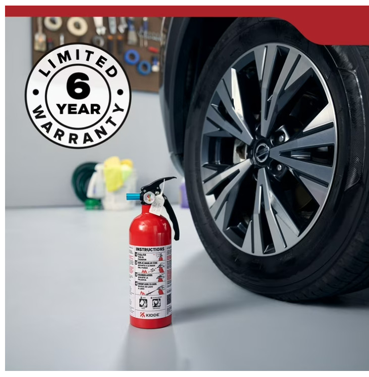 (2 pack) Kidde Fire Extinguisher for Vehicles, Single-Use, Dry Chemical, 5BC, St