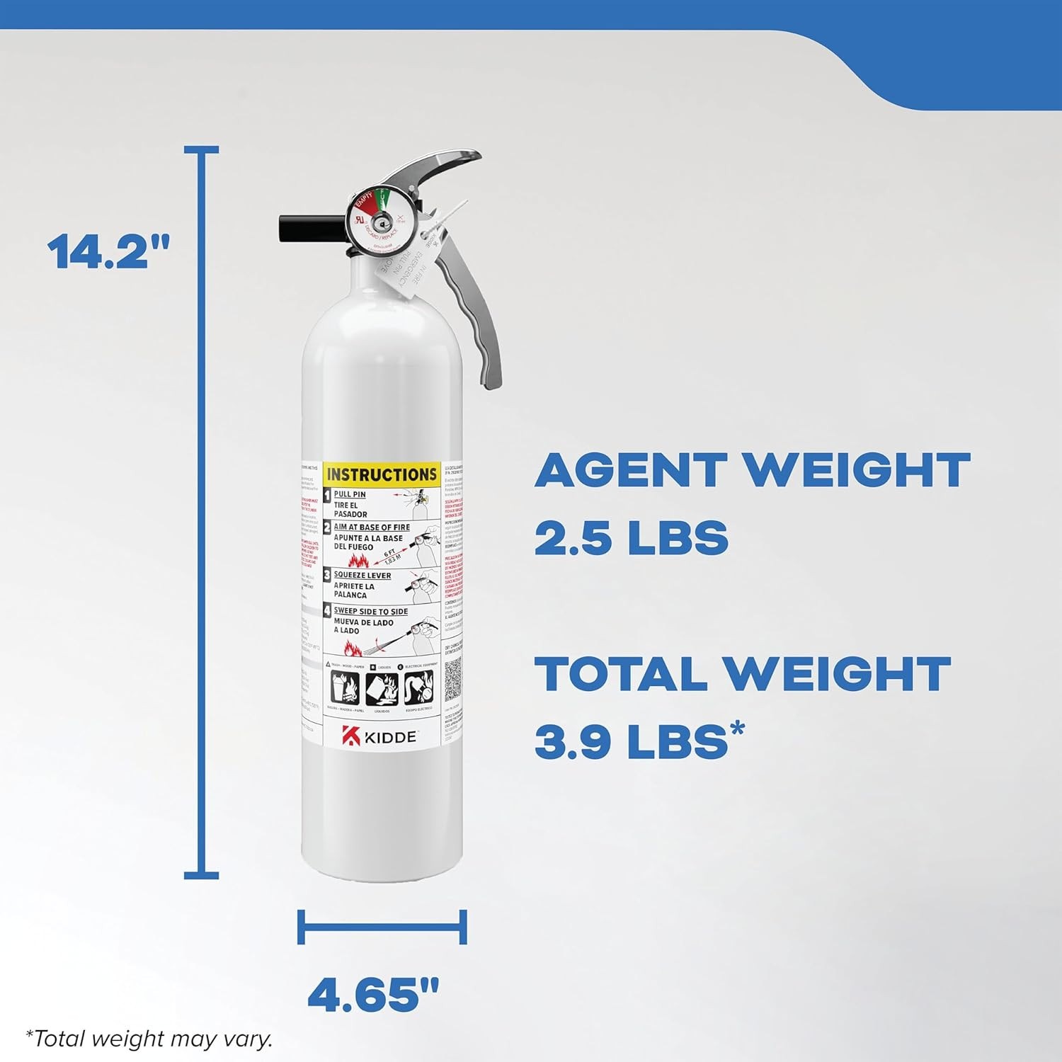 Fire Extinguisher for Boats, Single-Use 1A10BC
