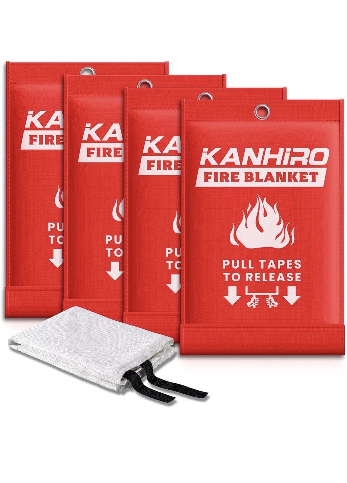 Emergency Fire Blanket for Home Kitchen – KANHIRO Fiberglass Fire Safety Blanket