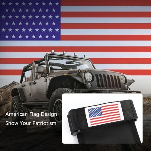 Roll Bar Car Fire Extinguisher Mount with American Flag,Fire Extinguisher Hol…