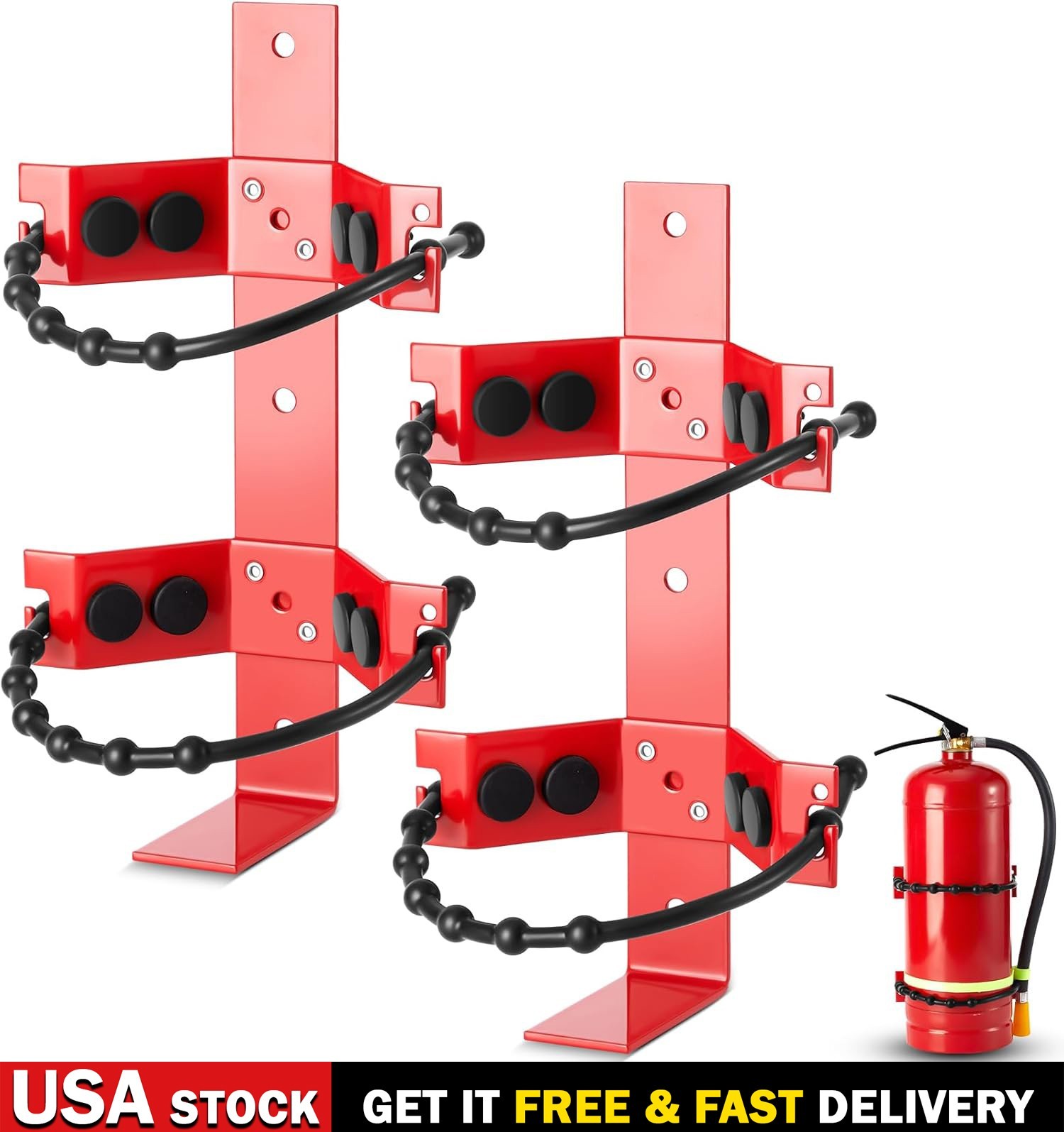 2PCS Fire Extinguisher Mount Bracket Adjustable 2.5lb & 5lb Heavy Duty Truck RV