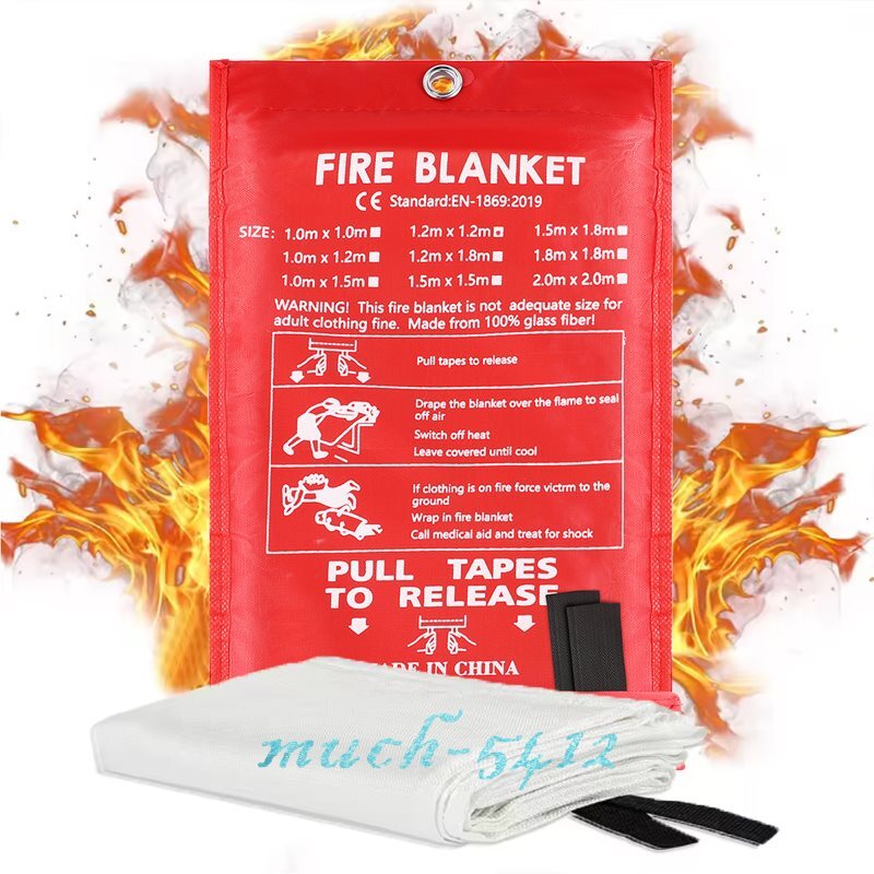 Large FIRE BLANKET Fiberglass, Fire Extinguishing Blanket 59”x59”, 47”x47”