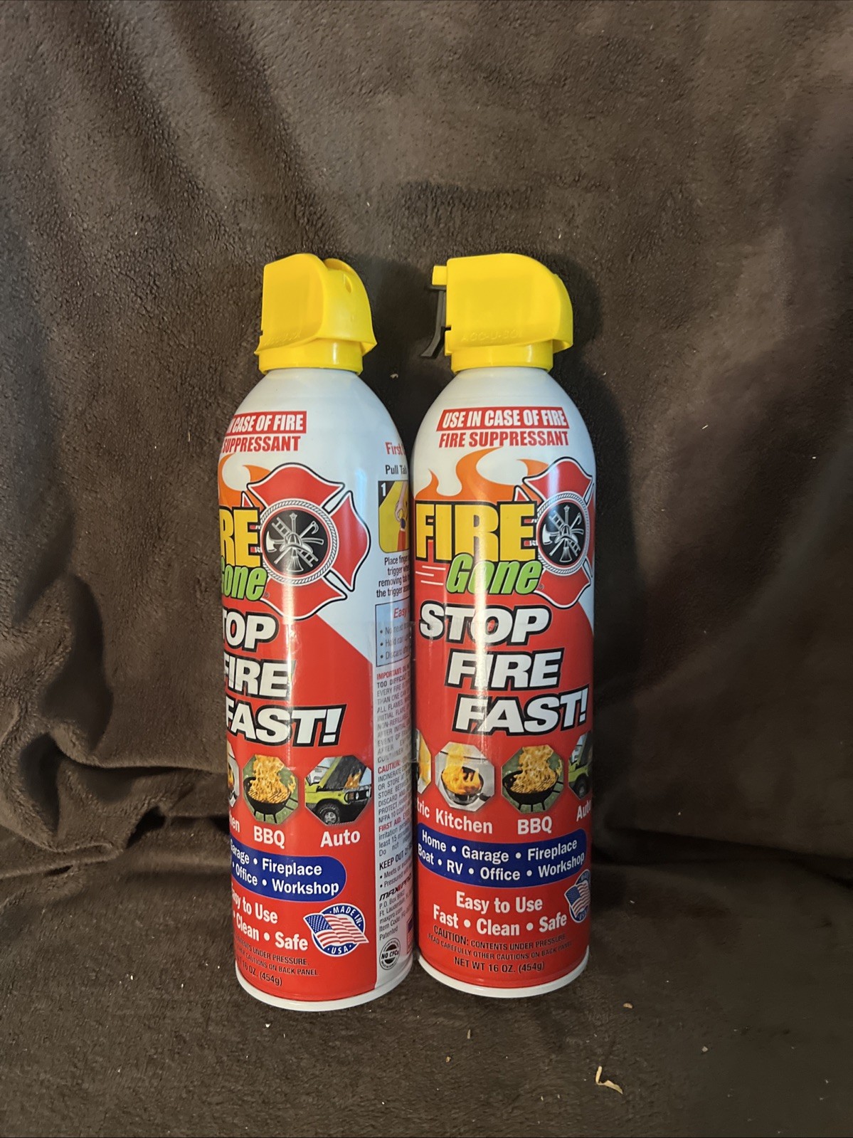 Fire Gone 5-in-1 Compact Fire Extinguisher for Car Grease and Electrical -2 Pack