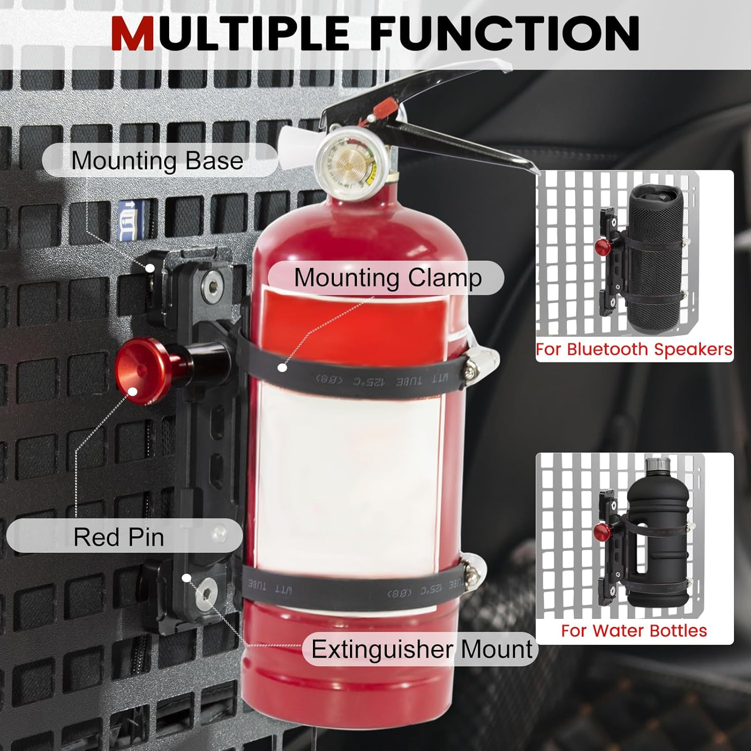 Molle Panel Fire Extinguisher Mount for Tactical Vehicles and Gear