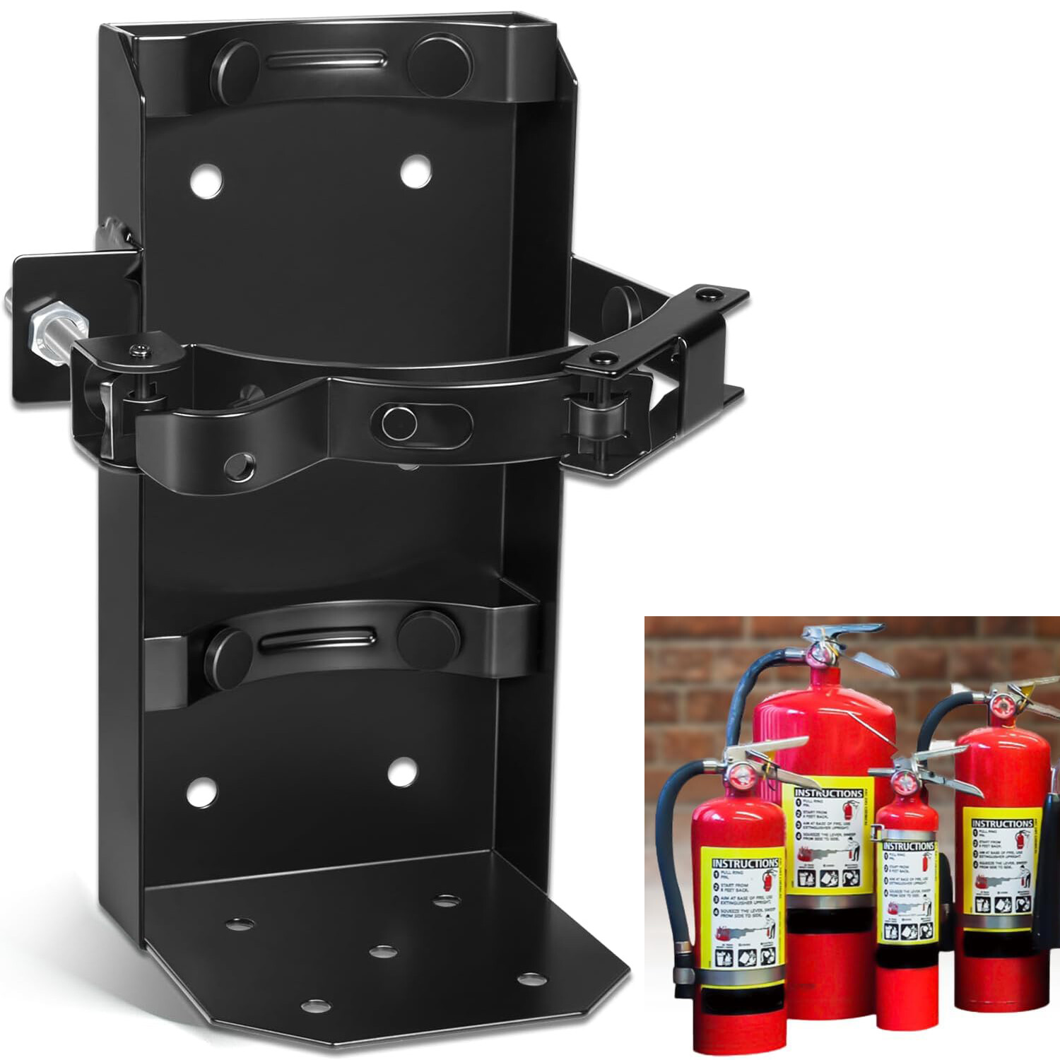 10 LB Dry Fire 5 LB Co2 Extinguisher Vehicle Bracket Universal 809 5.25″