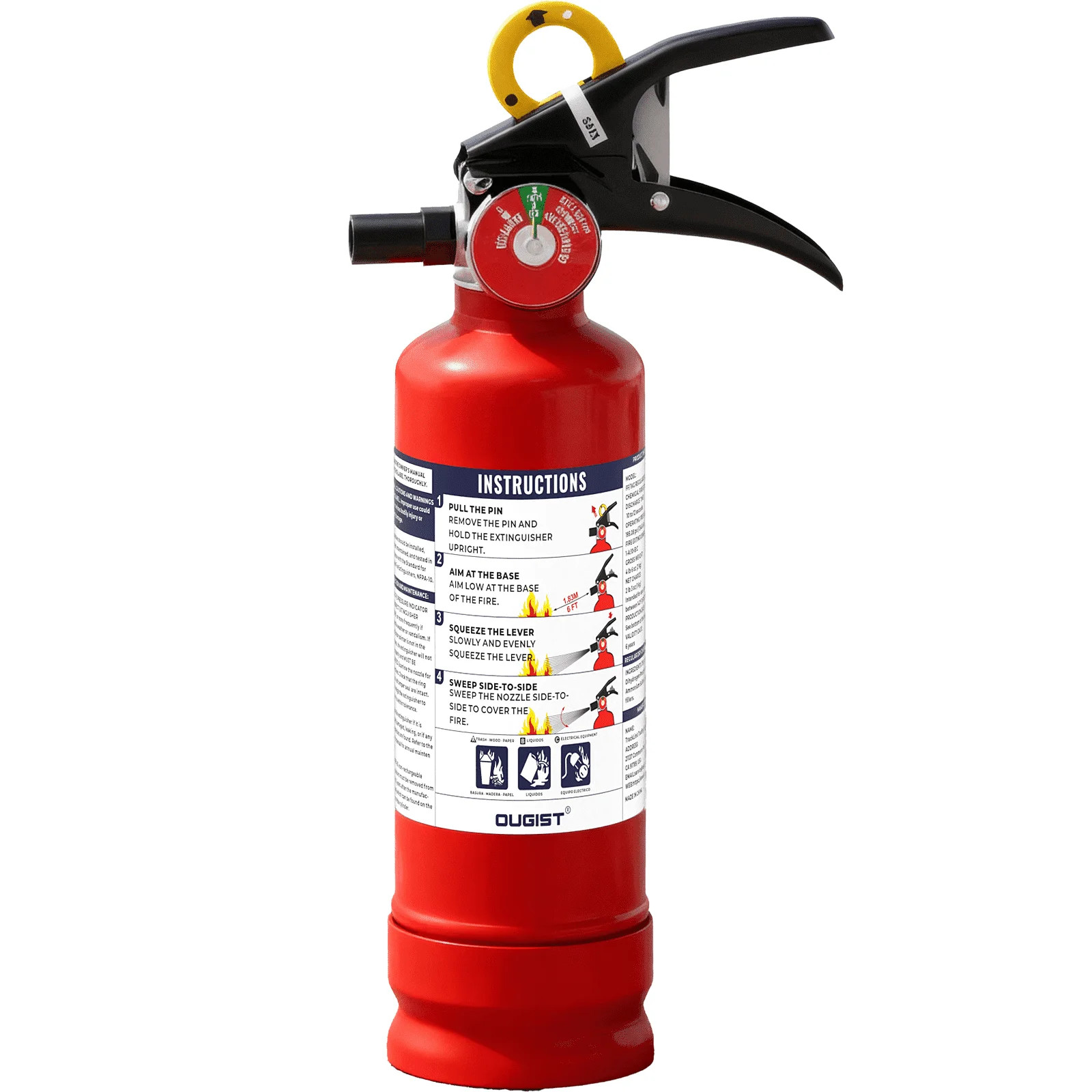 2-Pack Fire Extinguisher, 2.5 lb, 1-A:10-B:C Rated