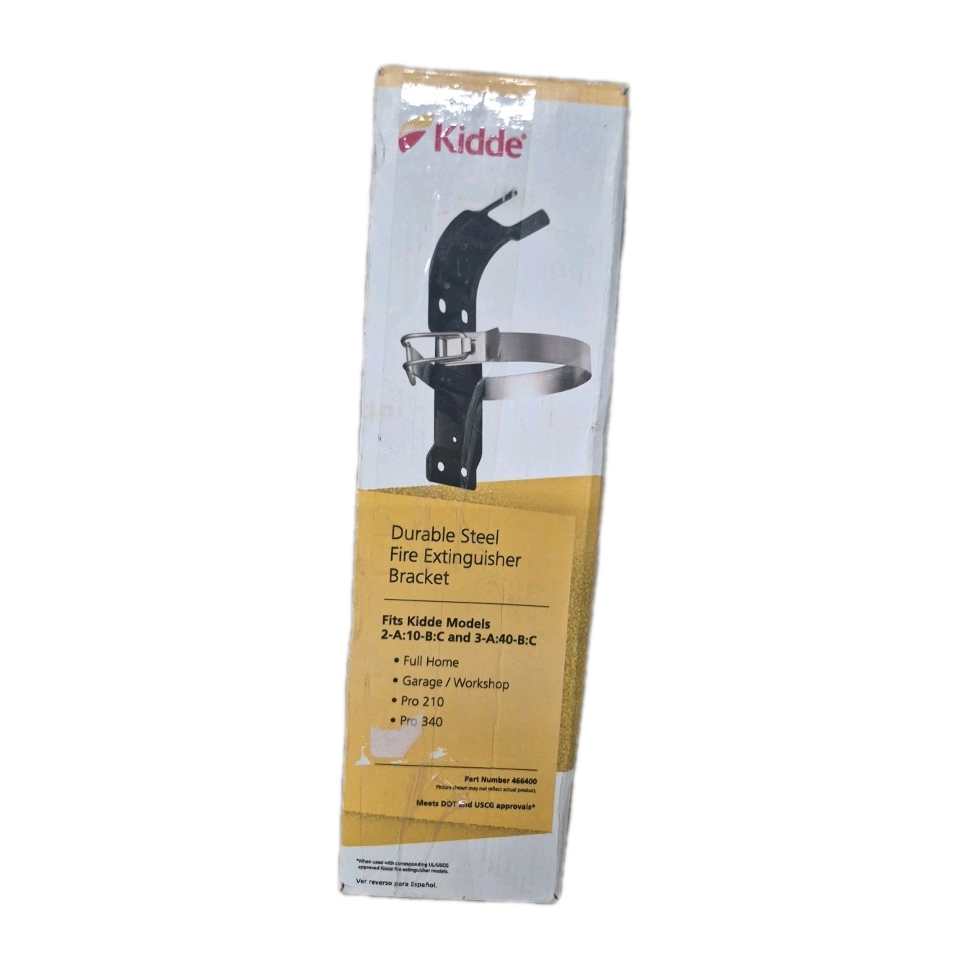 Kidde Durable Steel Fire Extinguisher Bracket – 2-A:10-B:C and 3-A:40-B:C – NEW