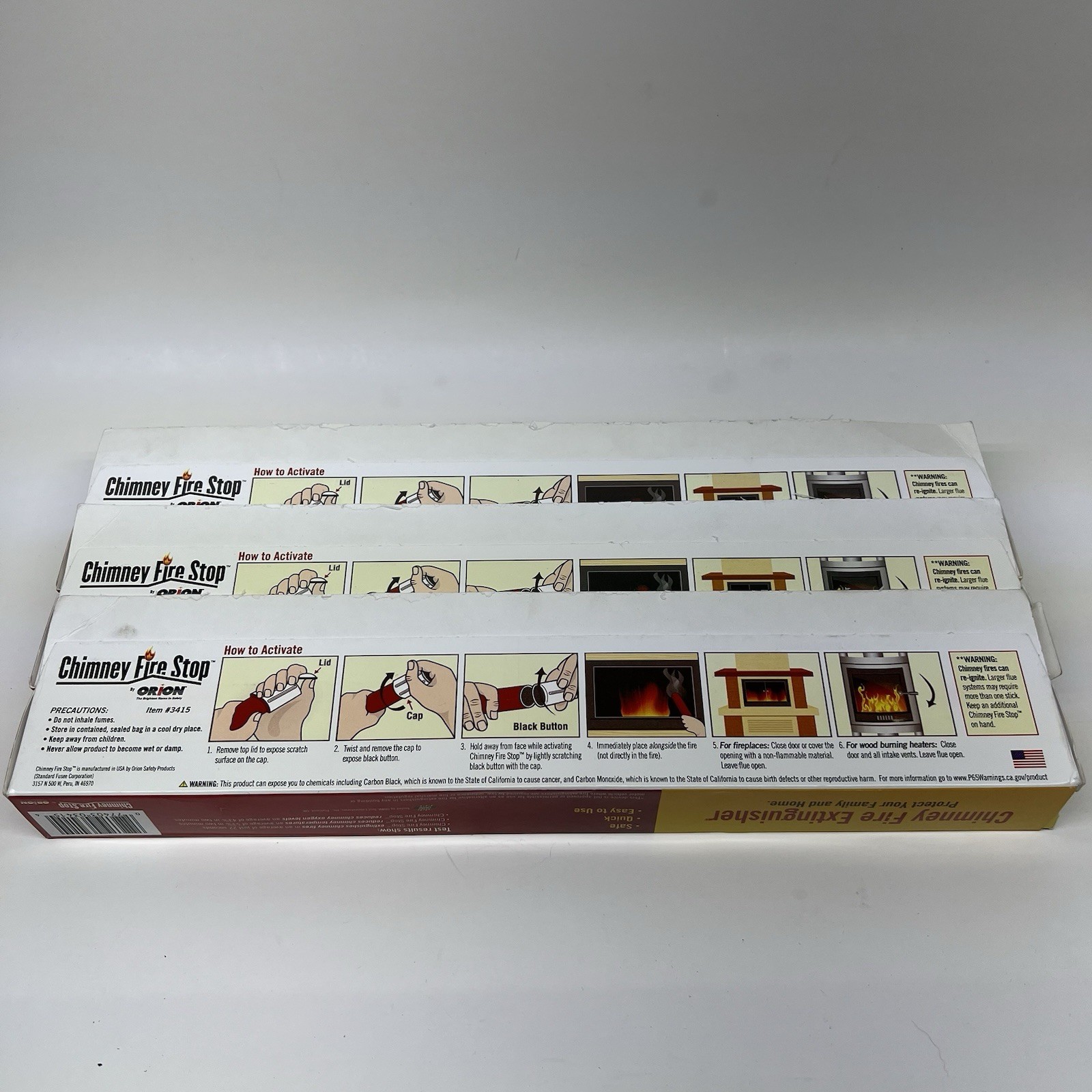 3x Orion Chimney Fire Stop Extinguisher for Fireplace Works in 22 Seconds! NEW