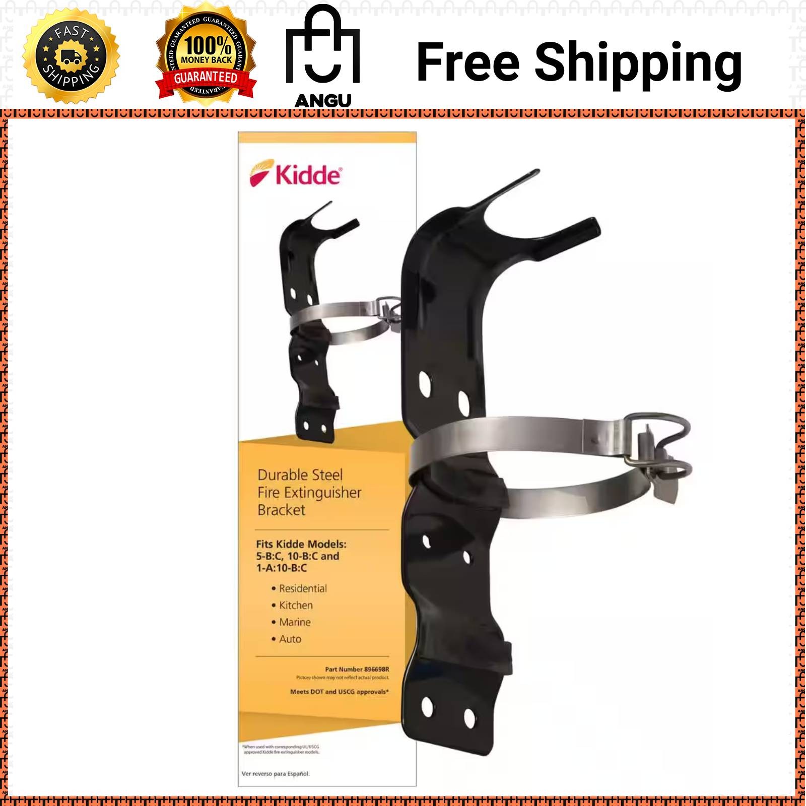 Kidde Steel Fire Extinguisher Mount Bracket for 5lb Model 21030938