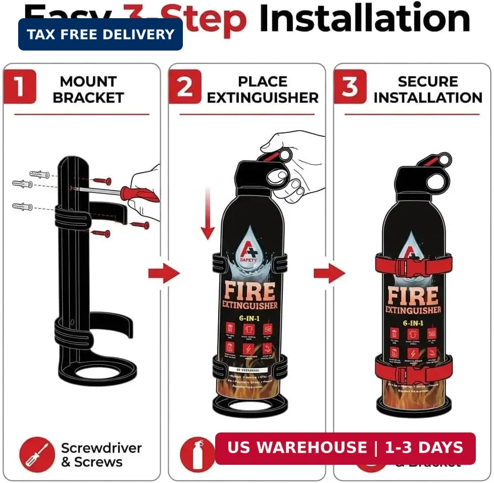 Emergency Fire Extinguisher (2-Pack) – Portable & Compact for Home, Car, Kitchen