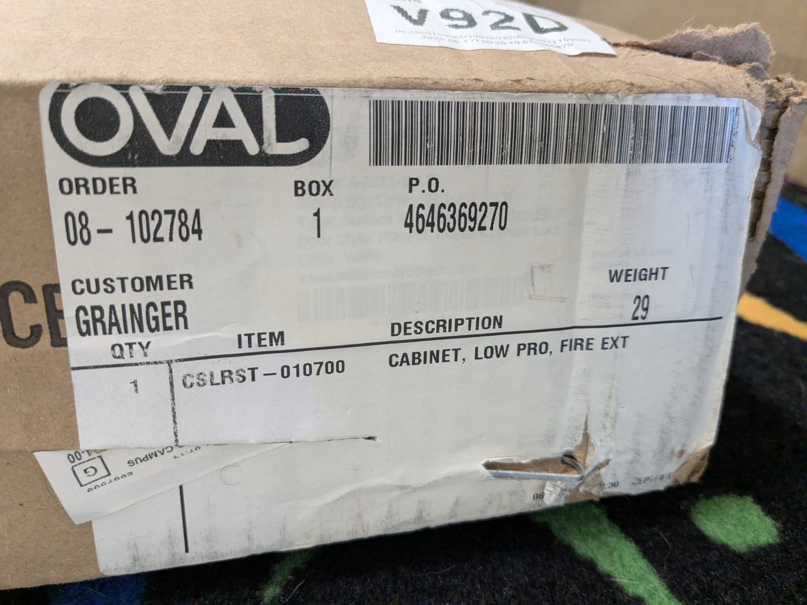 Oval Cslrst-010700 Fire Extinguisher Cabinet 34.5″ O.H DAMAGED READ DESCRIPTION