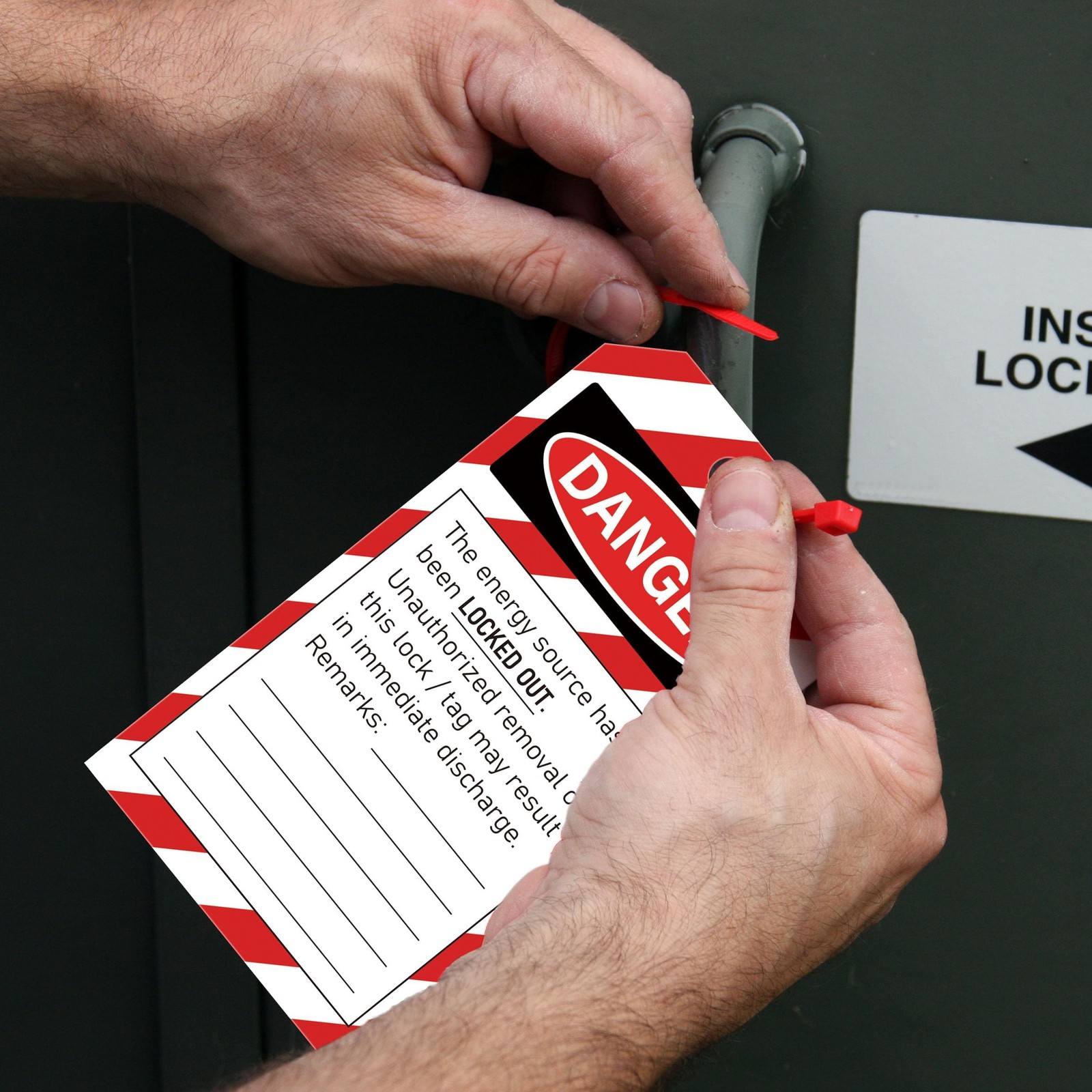 50PCS Lockout Tagout Tags Do Not Operate Equipment Labels with 50 Zip Ties OSHA