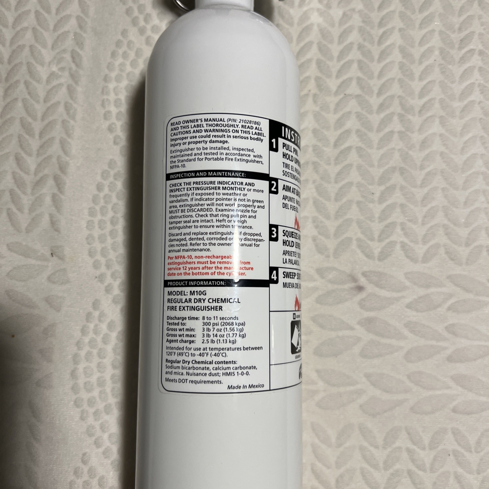Kidde Mariner 10 10BC Fire Extinguisher- OEM 561887
