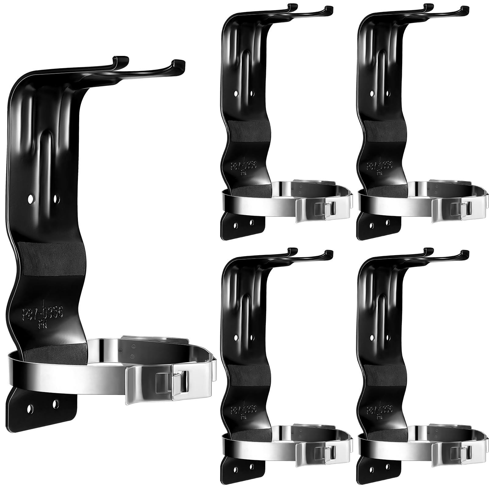 Therwen 5 Pack Fire Extinguisher Bracket 5 lb Wall Mount Stainless Steel Fire