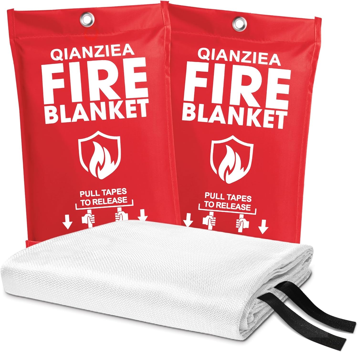 Fire Blanket,2 Pack,40″x40″ Fire Blankets Emergency for Home and Kitchen