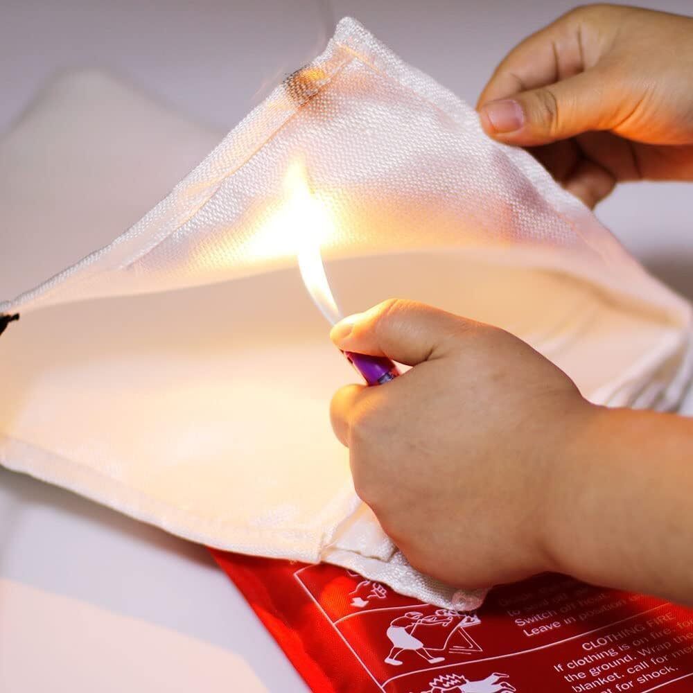 2 Pack Large Fire Blanket Fiberglass Emergency Home Retardant Prepared 39”x39”