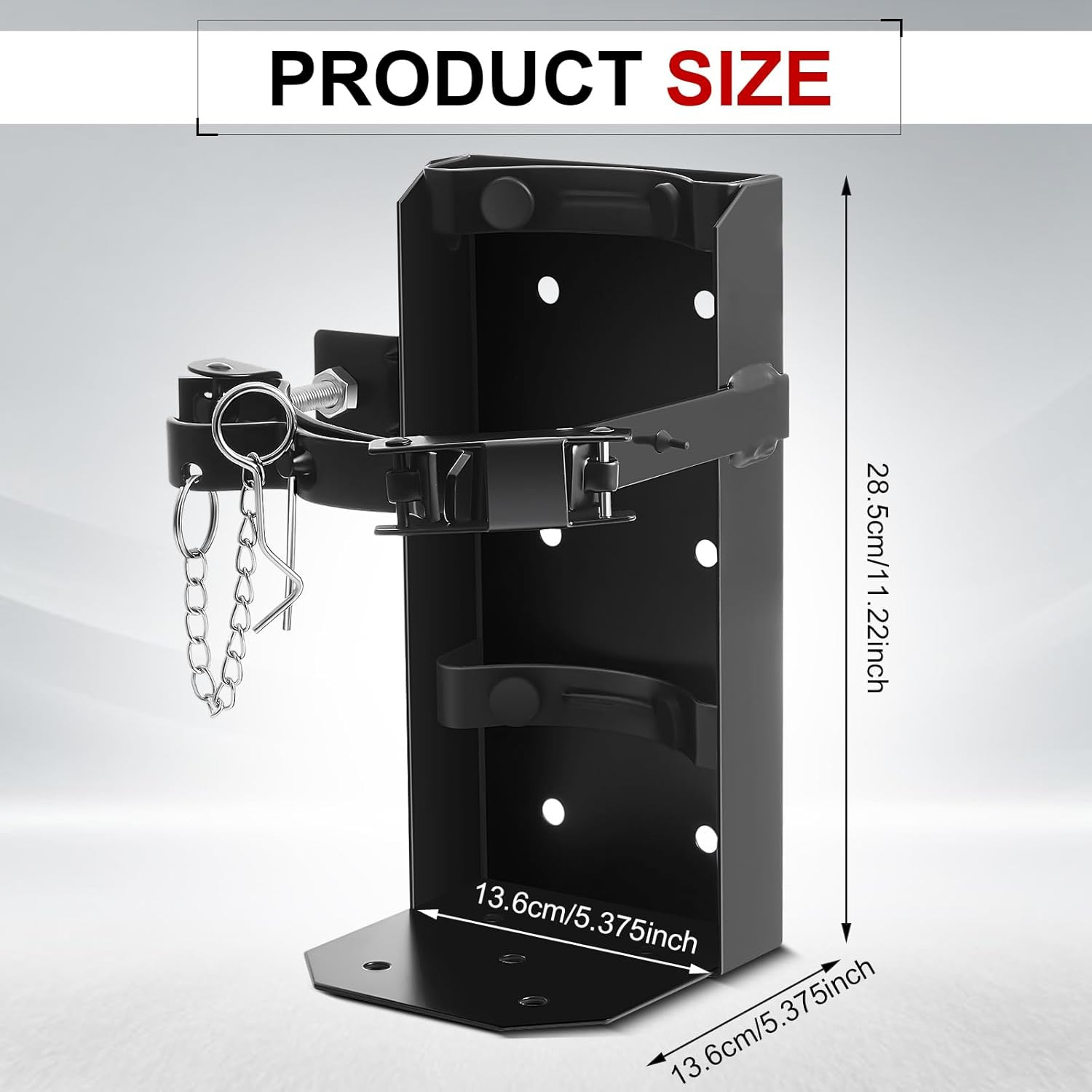 Heavy Duty Fire Extinguisher Wall Mount Bracket – 2 Pack, Black