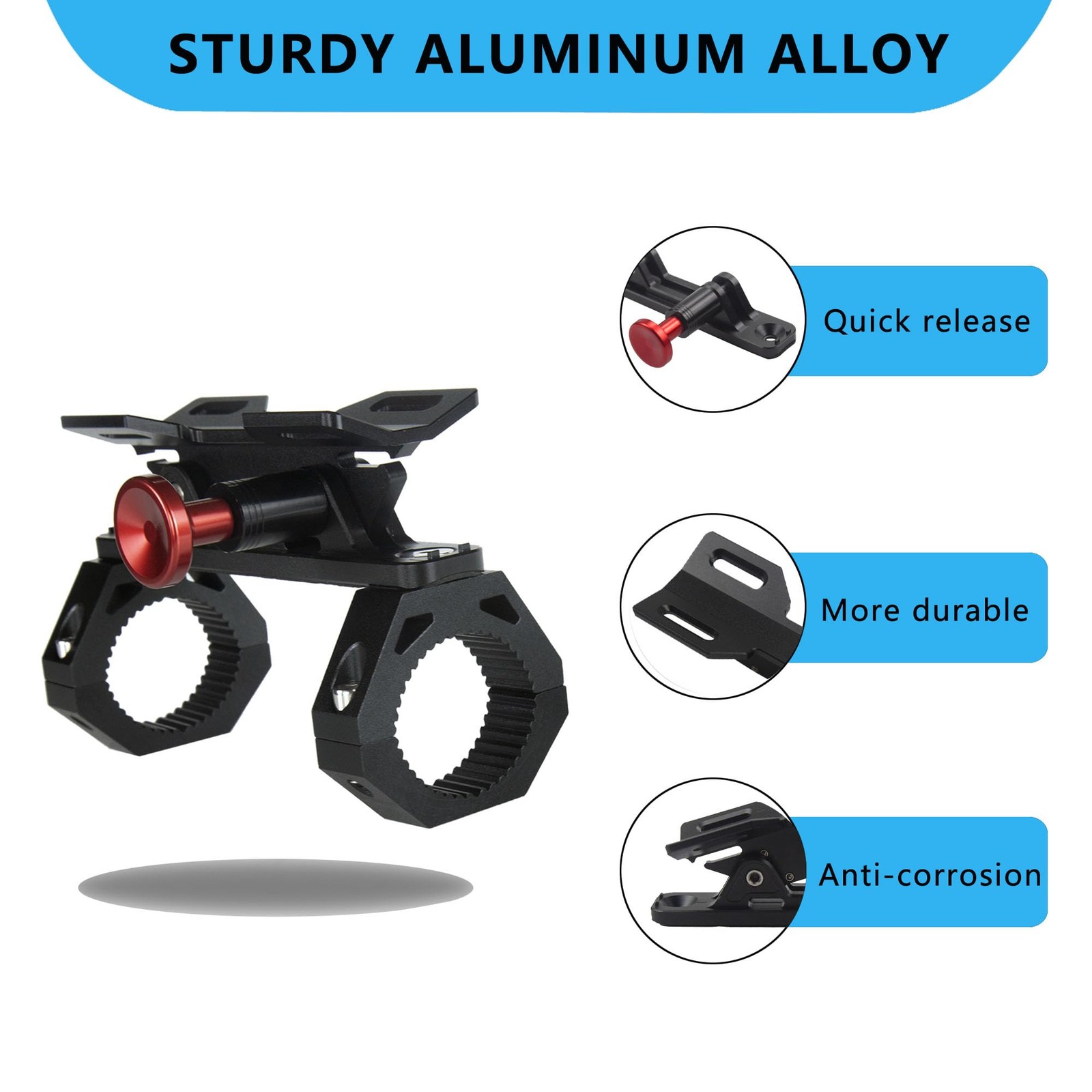 Fire Extinguisher Mount Bracket Aluminum Roll Bar UTV ATV 1.752 Inch Quick Rele