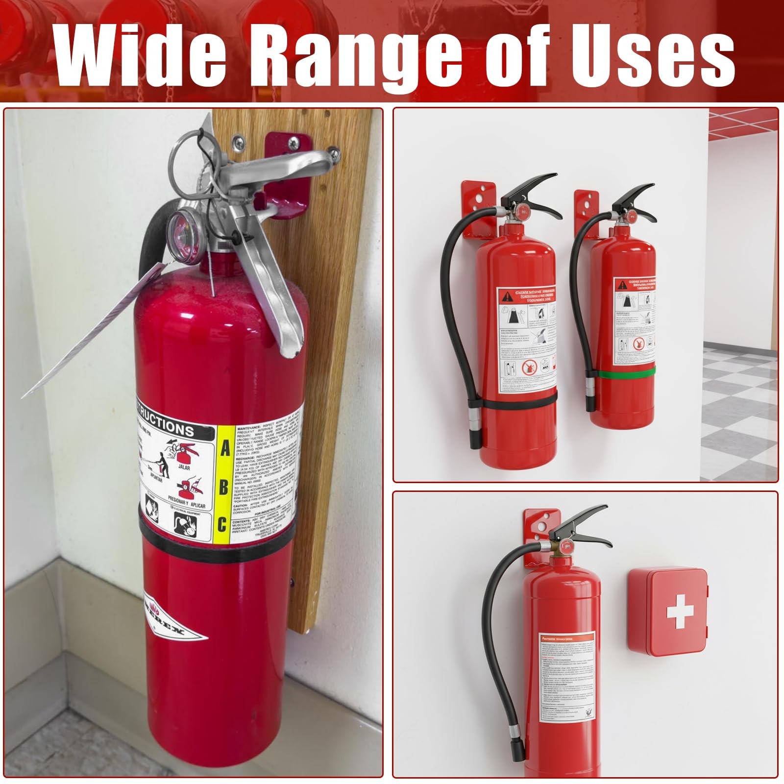 20 PCS Universal Fire Extinguisher Mount Bracket Wall Hook Fits 540 Lb