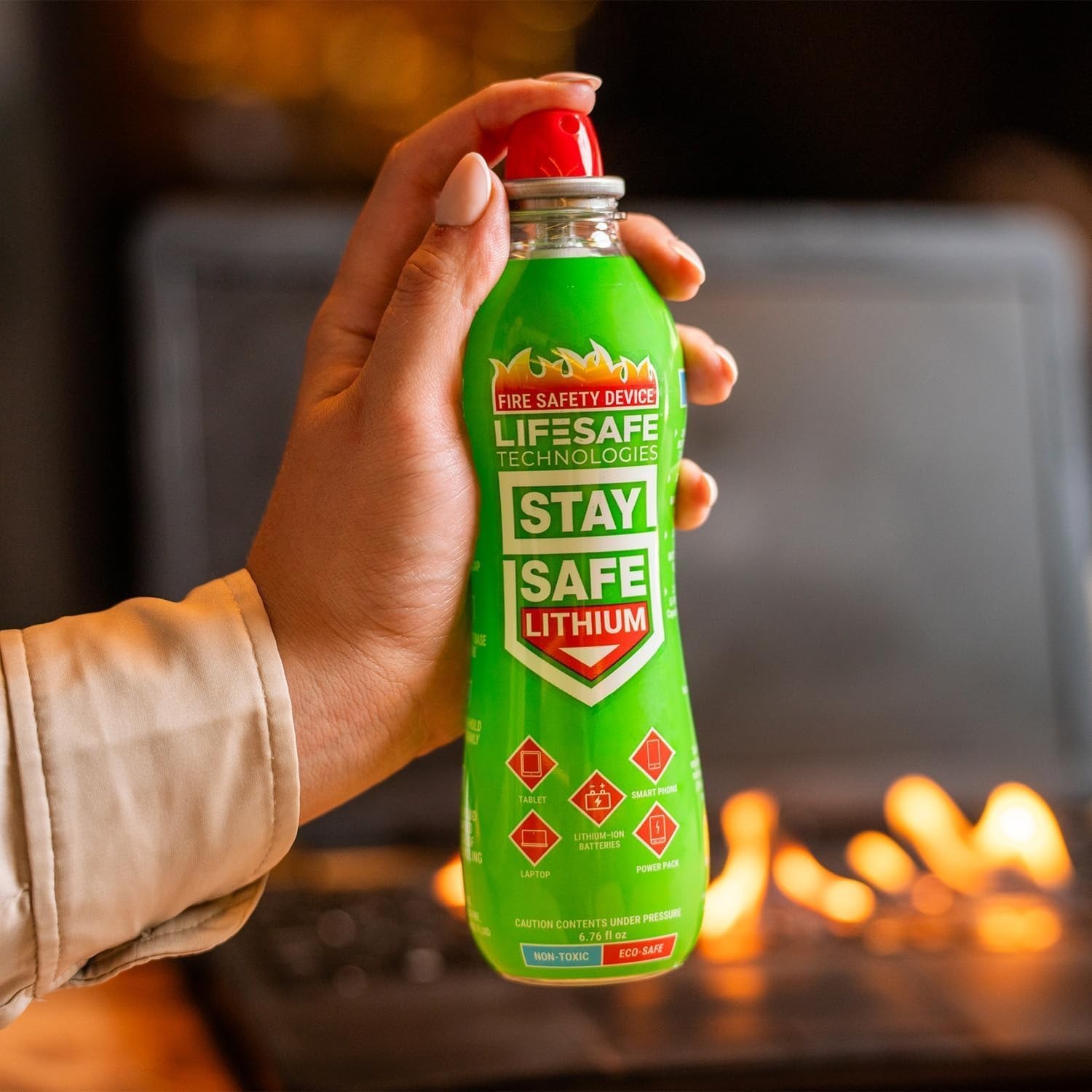 Lithium Fire Extinguishing Spray | Non-Toxic Fluid for Lithium-Ion Battery Fires