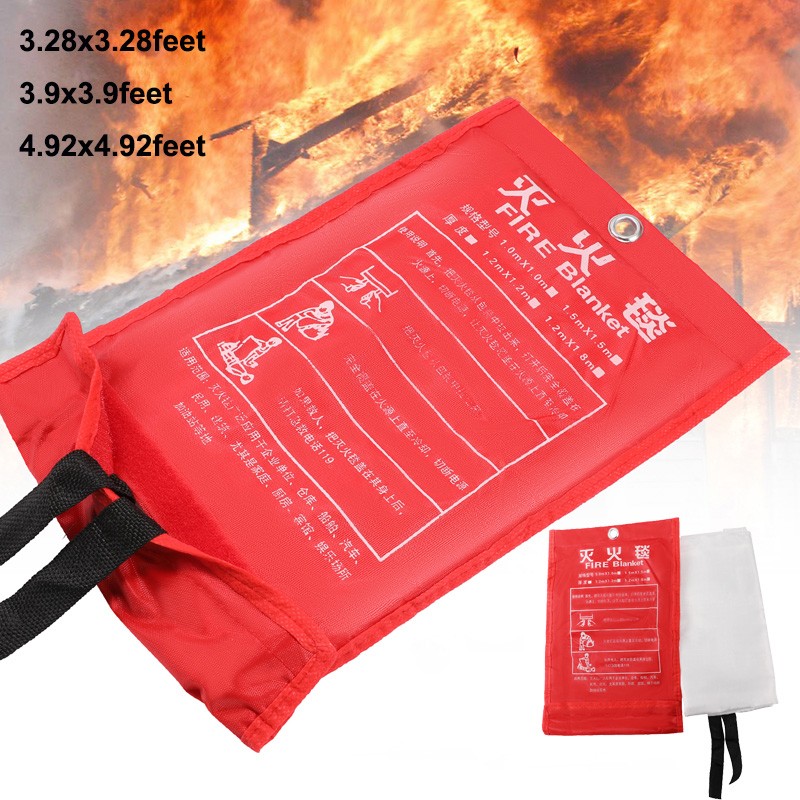 X-Large Fire Blanket Fireproof For Home Kitchen Office Caravan Emergency Safety