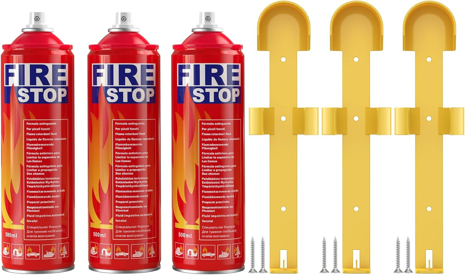 3-Pack Fire Extinguisher for Home, Kitchen, Car, Camping & Electronics – ABC/K C