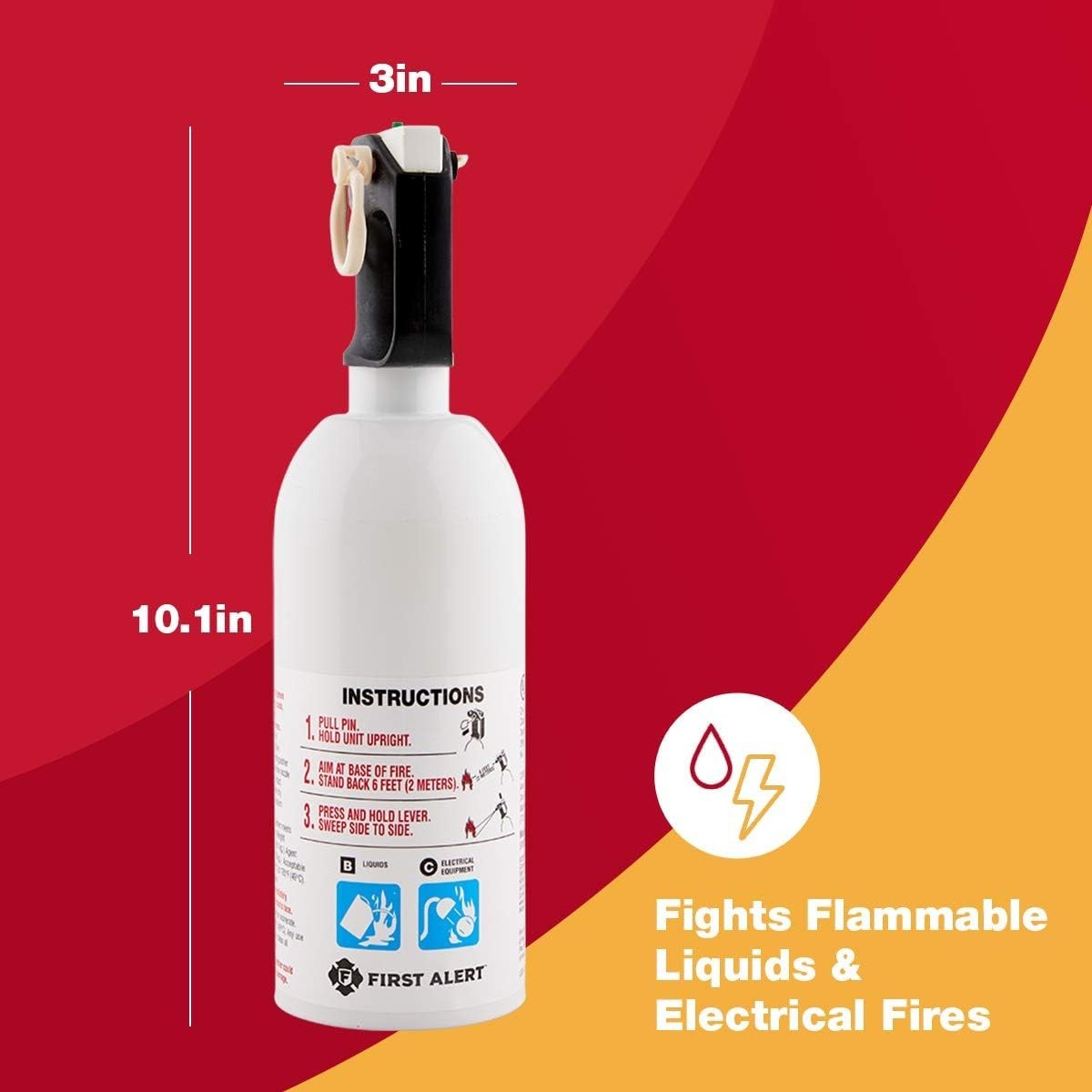 Durable KITCHEN5 5-B:C Fire Extinguisher – Safe and Stylish Kitchen Solution