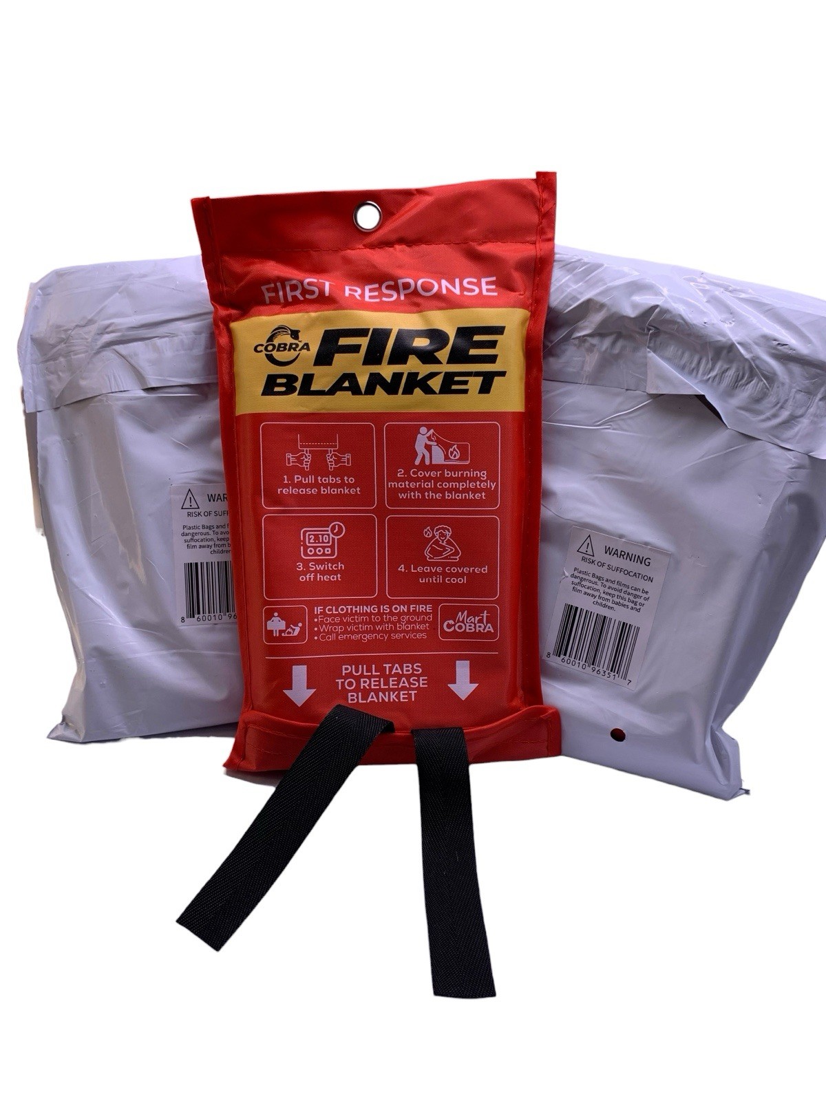 First Response Fire Blanket 40×40 3pk Mart Cobra