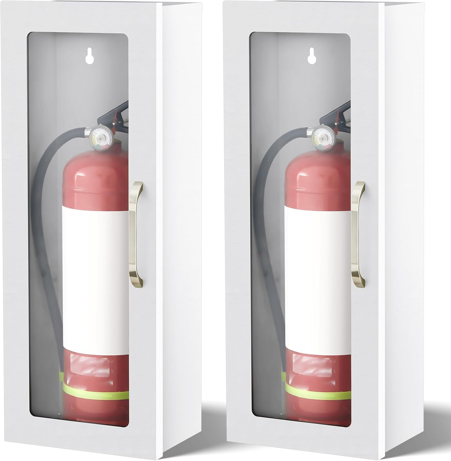 2 Pack Fire Extinguisher Cabinet – Wall Mount Steel Holder for Indoor/Outdoor