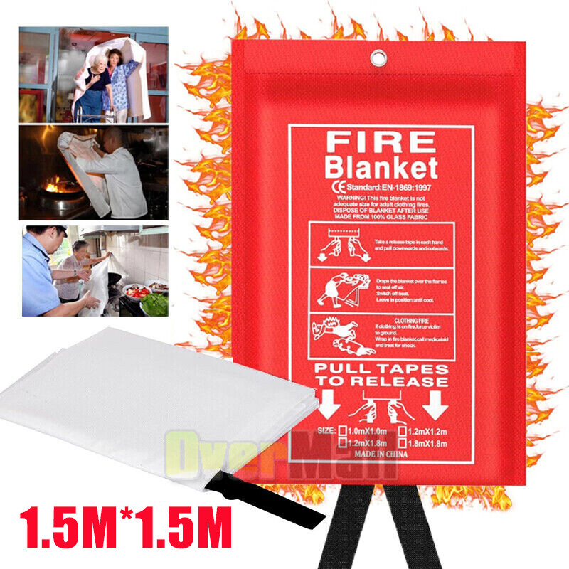 Fire Blanket – XX-Large Fiberglass Fire Blanket Fire Kitchen Prepared 59”x59”