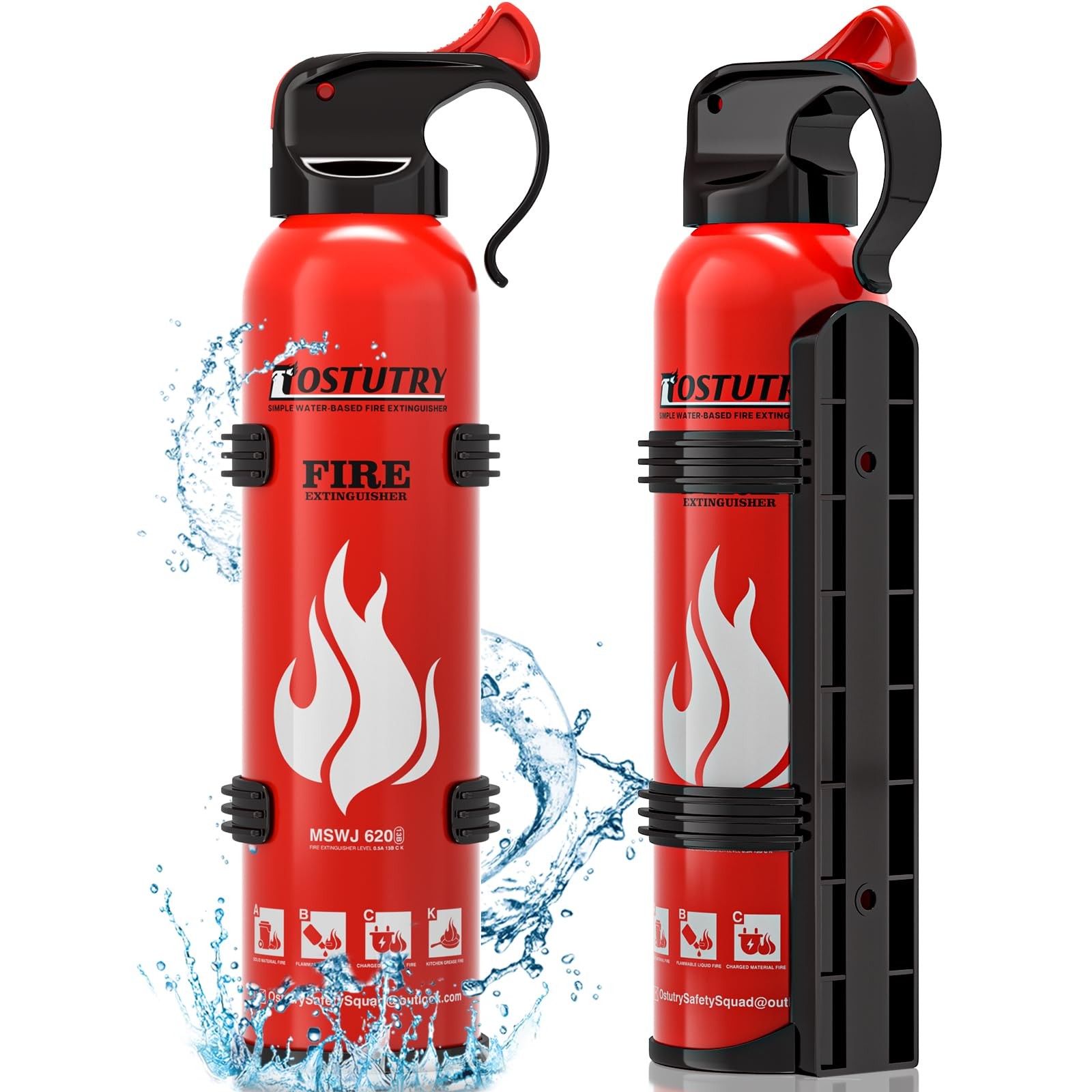 Upgraded 8-IN-1 Fire Extinguisher for Home Vehicle Car Kitchen Boat, Small Fi…