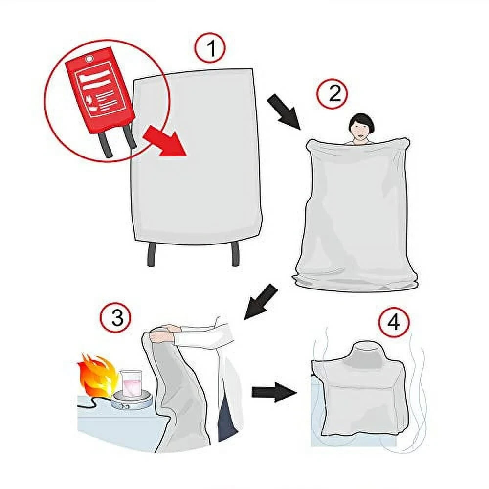 2-Pack 40”x40” Emergency Fire Blanket Fiberglass Blanket Retardant Blankets