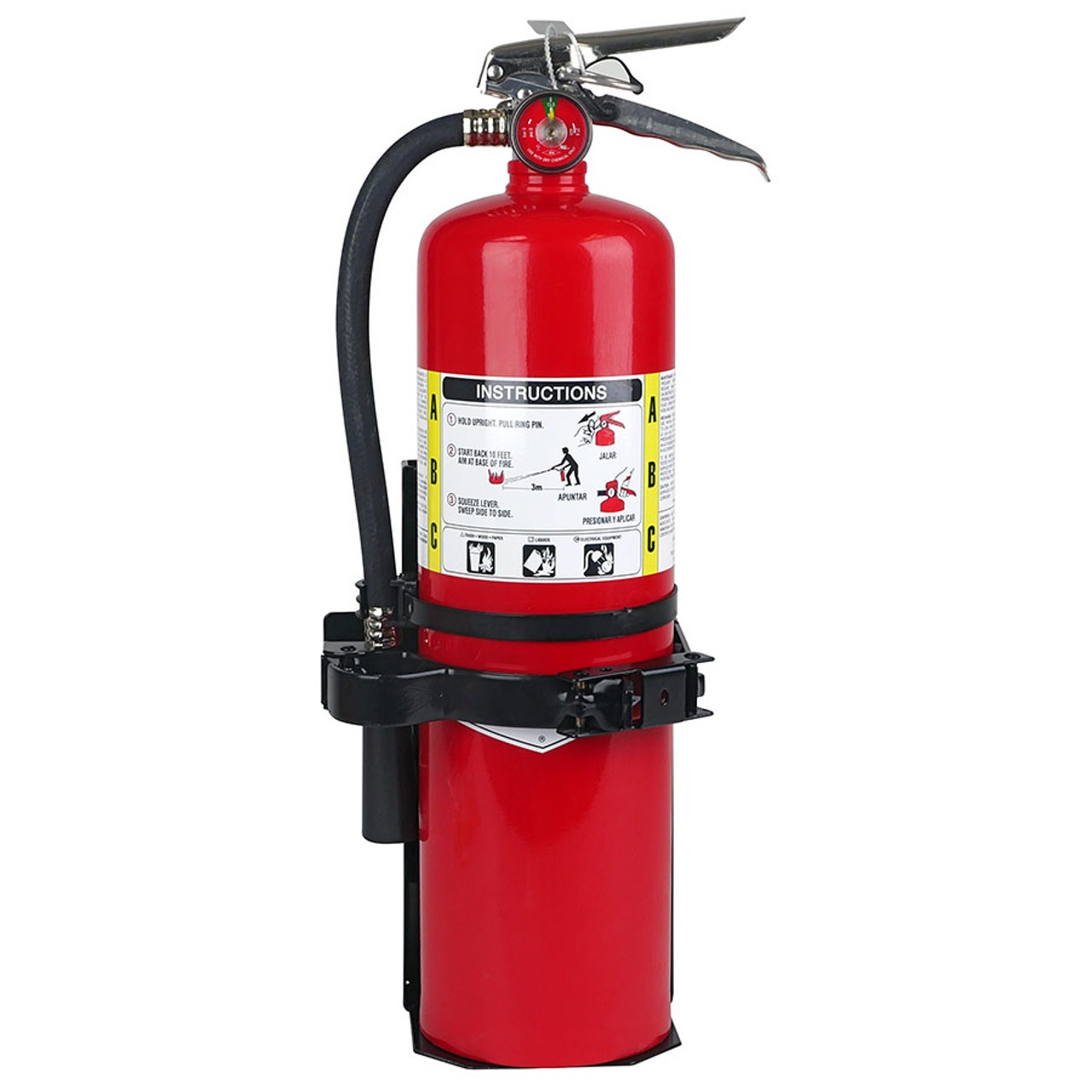 Amerex 809 Heavy Duty 5″ Inch Diameter Vehicle Fire Extinguisher Bracket – Black