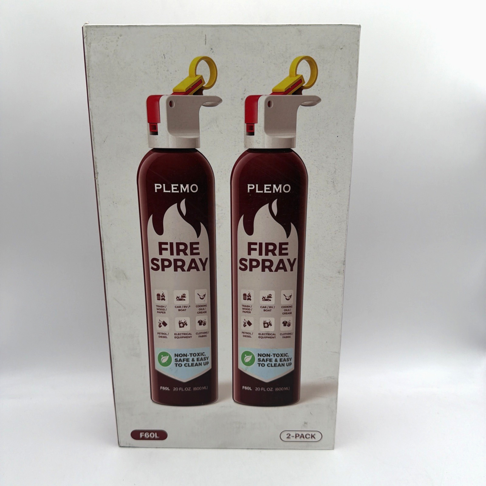 Plemo Fire Spray F60L 20 Fl Oz 600ml 2 Units Non Toxic Fire Extinguisher