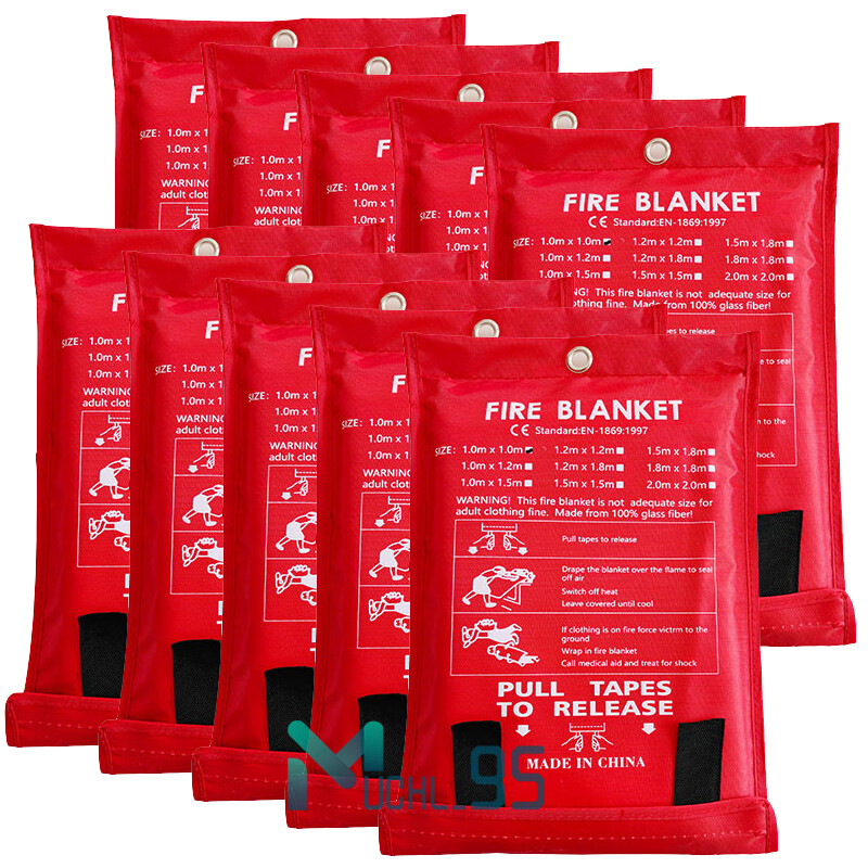 2/5/10PCS Large Fire Blanket Fireproof For Home Kitchen Office Emergency Safety