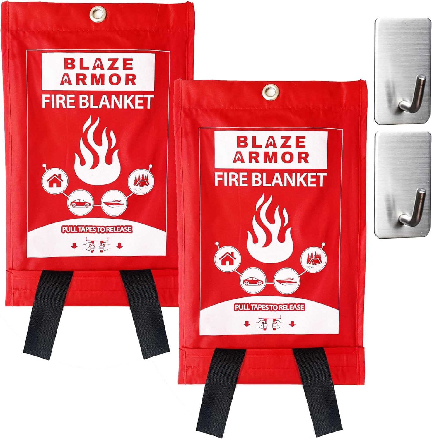 Blaze Armor Fire Blanket, Fire Suppression Blanket for Home, Fire Retardant