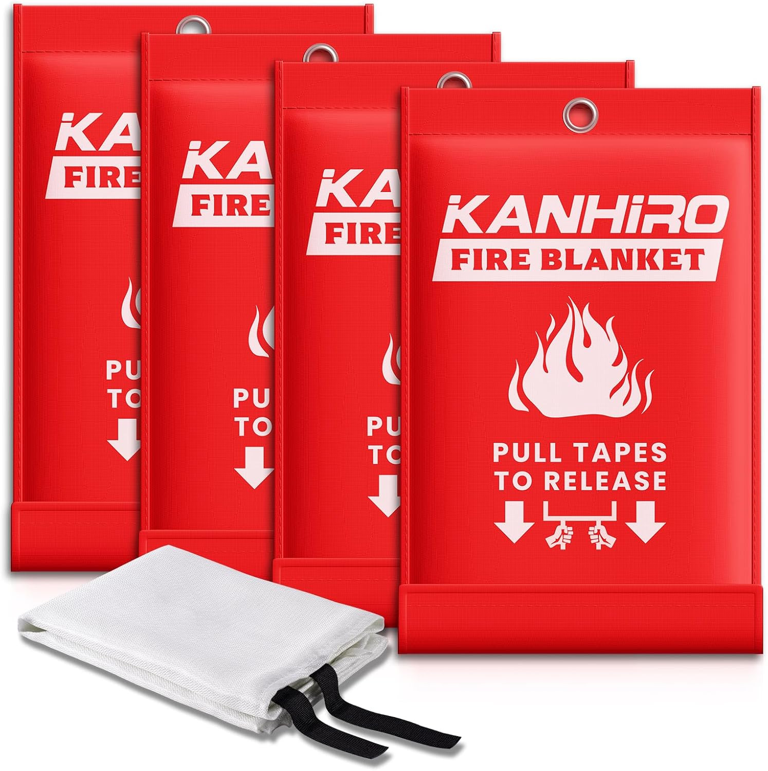 Emergency Fire Blanket for Home Kitchen – KANHIRO Fiberglass Fire Suppression Bl