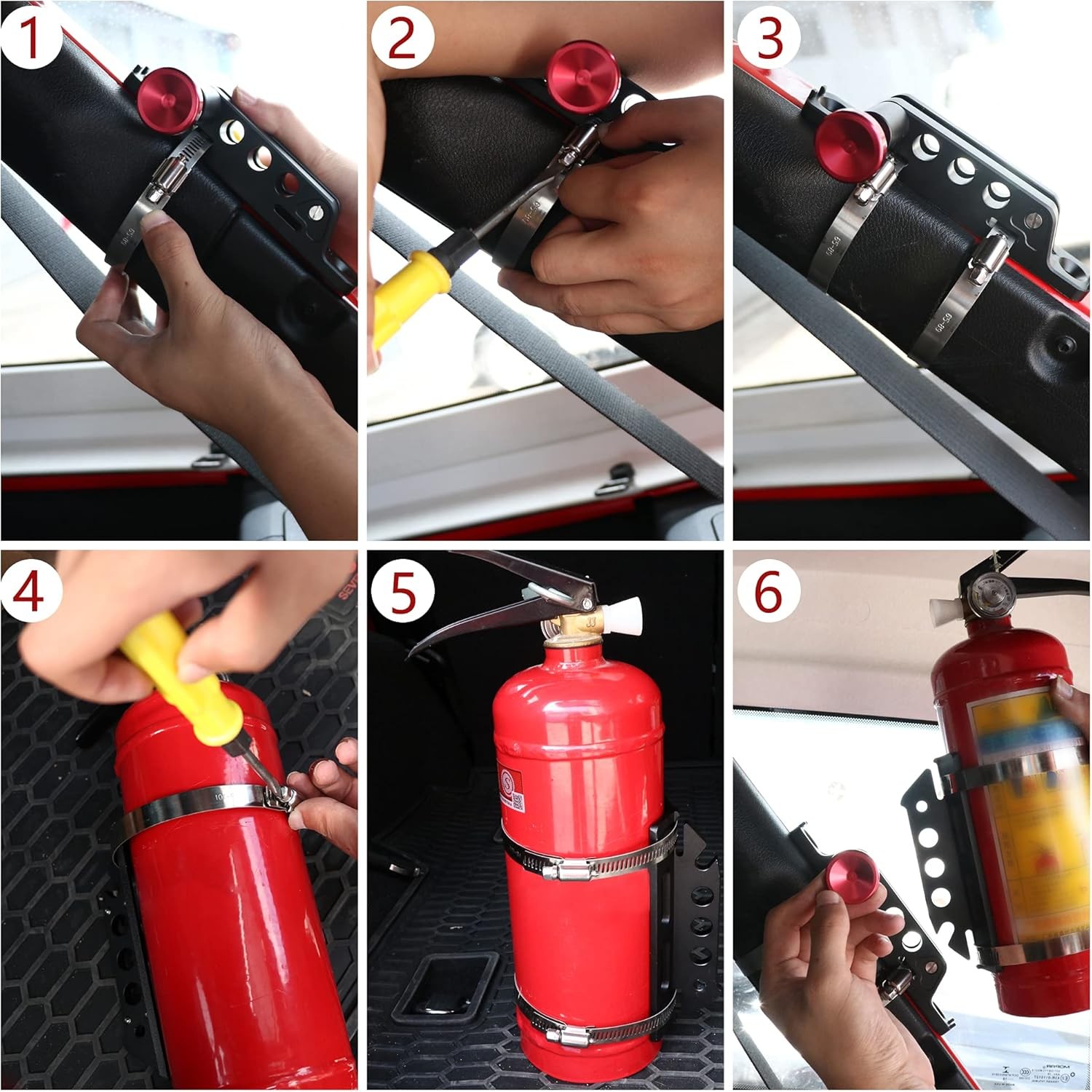 Adjustable Car Fire Extinguisher Holder Mount Bracket For Jeep Wrangler Yamaha