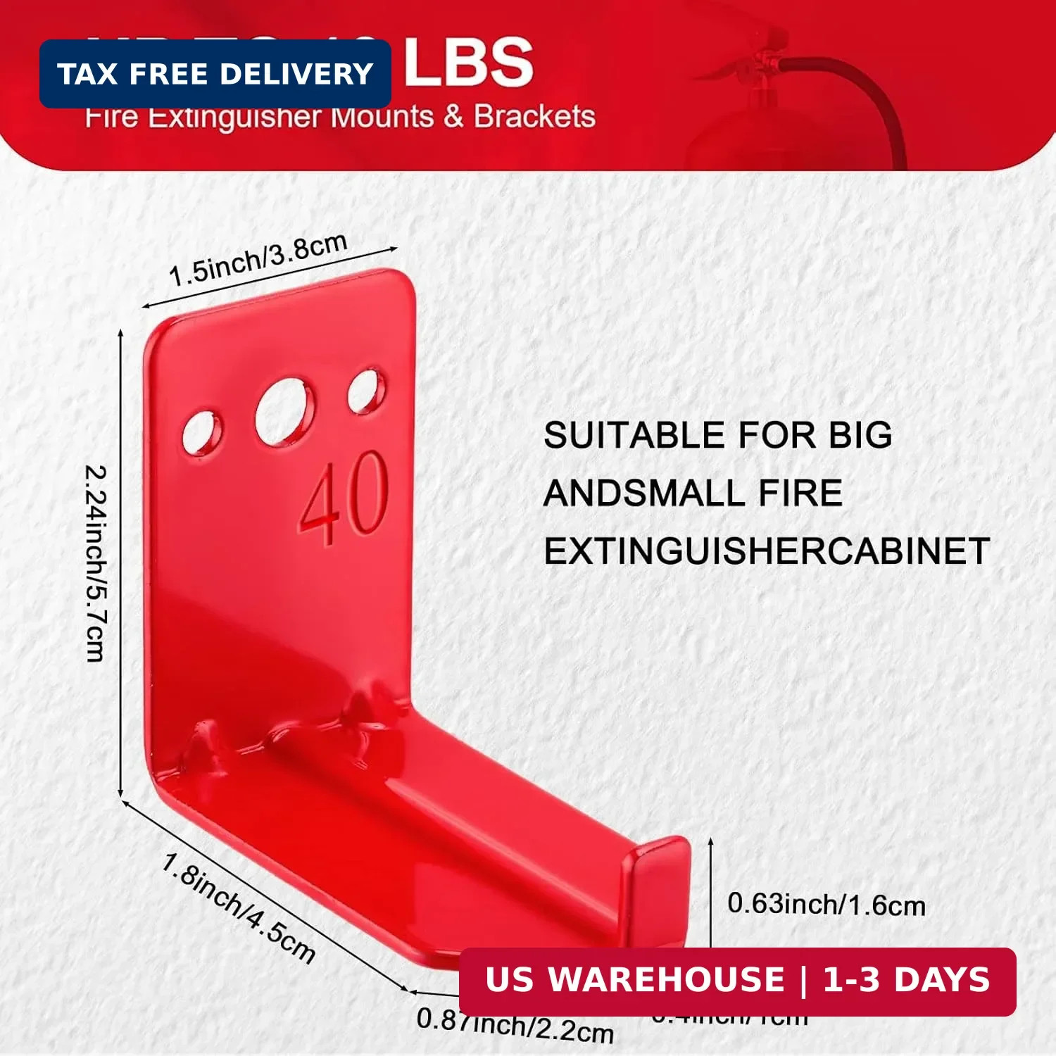 Queekay 20 Pack Fire Extinguisher Mount Universal Bracket 5 to 40 lb Fire Exting